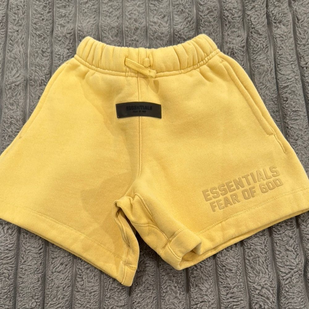 Essentials Fear of God Kids Yellow Shorts